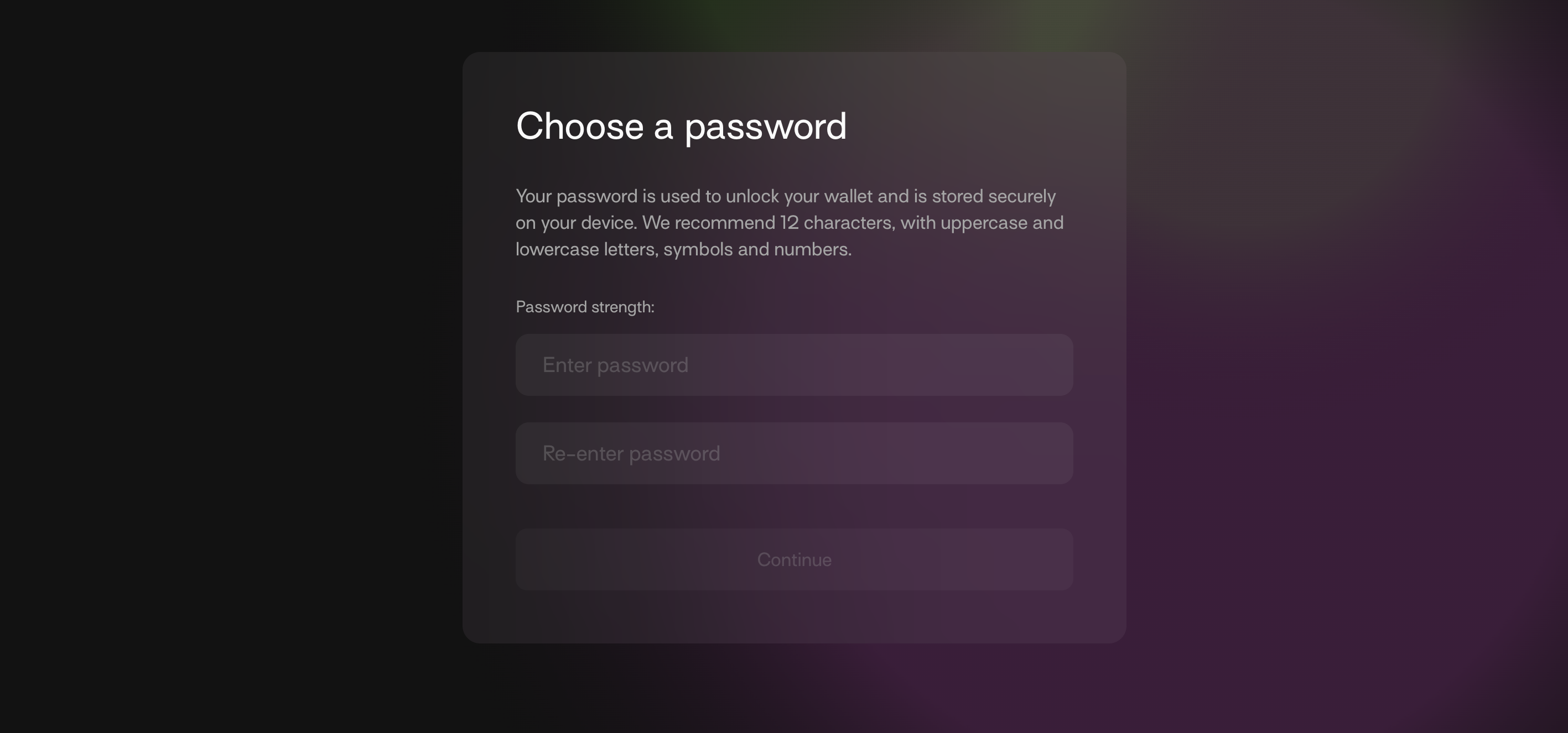 Choose Password